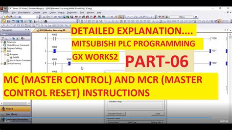 Mc Master Control And Mcr Master Reset In Gx Works Programming