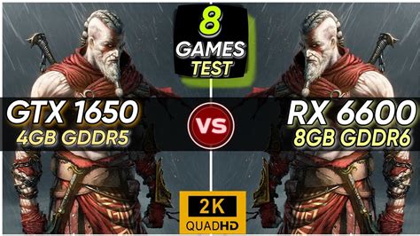 Gtx 1650 Vs Rx 6600 8 Games Test How Big The Difference 2k 1440p Youtube