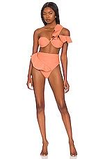 Andrea Iyamah Kiara Bikini Top In Peach REVOLVE