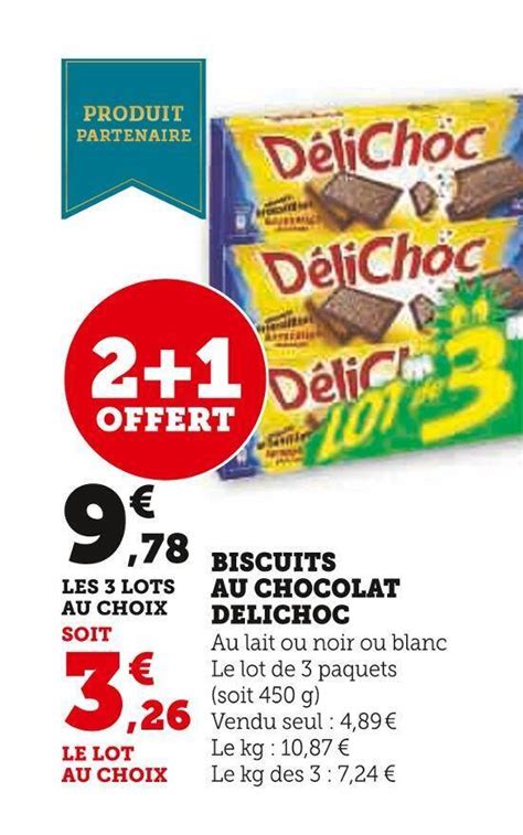 Promo Delichoc Biscuits Au Chocolat Chez U Express