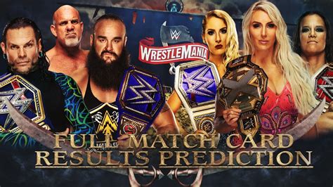 Wrestlemania 36 Match Card Wwe Wrestlemania 36 Match Card Predictions