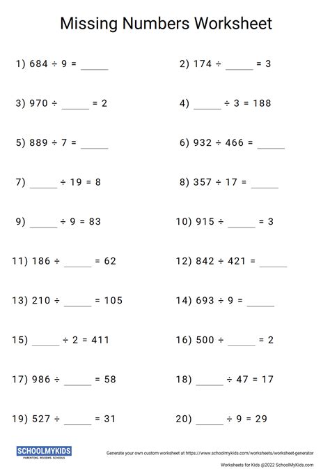 Math Worksheet Generator Division Worksheet Onenow Hot Sex Picture