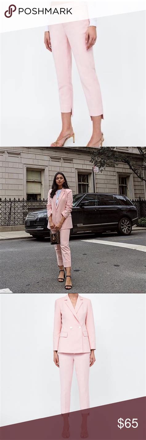 Gorgeous Zara Pink Asymmetric Hem Slacks Pants Slack Pants Clothes Design Zara