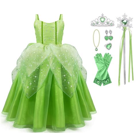 Princess Tiana Dress Party Costume For Little Girls Birthday Dress