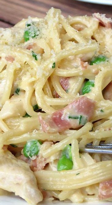 Chicken Carbonara Recipe ~ Creamy Rich Yummy Flavorful And Easy To