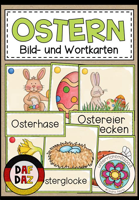 Ostern Bild Und Wortkarten Daf Daz Bundles Comics Portfolio