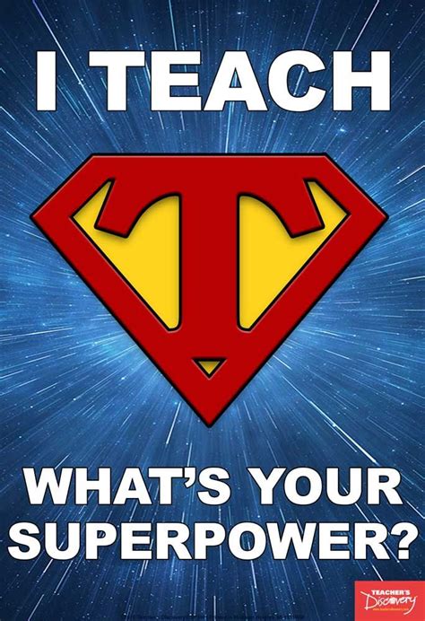 I Teach What S Your Superpower Mini Poster Teacher Posters Teacher