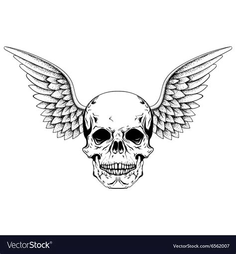 Skull With Wings Tattoos