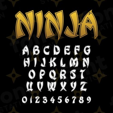 Ninja Font - Martial Arts Font - Instant Download