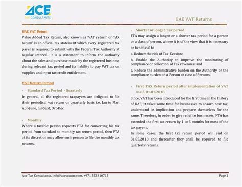 VAT Returns in UAE | PDF