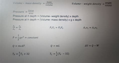 Solved Volume - ﻿mass density = mass volume ﻿Volume - | Chegg.com