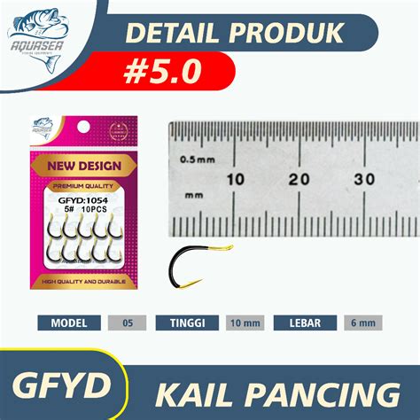 Jual AQUASEA Kail Pancing Gold Hitam Isi 10pcs Pack High Carbon Steel