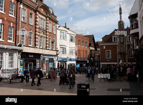 Winchester Town Centre Hampshire England Uk Gb Stock Photo Alamy