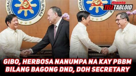 Gibo Herbosa Nanumpa Na Kay Pbbm Bilang Bagong Dnd Doh Secretary