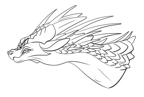 Icewing Headshot Lineart By Aprilsilverwolf On Deviantart Wings Of