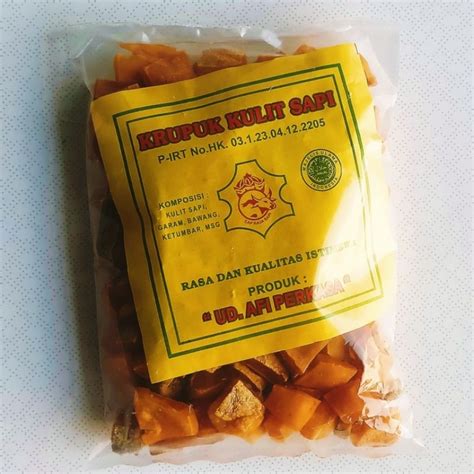 Jual Kerupuk Rambak Kulit Sapi Kemasan 500 Gram Gr Mentah Kotak Dadu