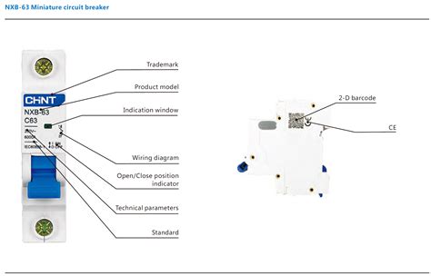 Chint Nxb 63 Mini Circuit Breaker 1p 2p 3p 4p C1 C2 C3 C4 C6 C10 C16