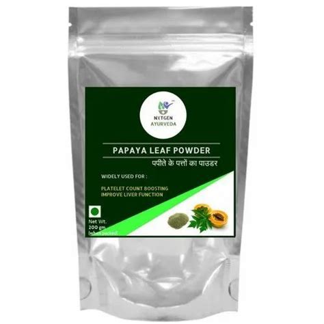 Nxtgen Ayurveda Light Green Papaya Leaf Powder Packet At Rs 600 Packet