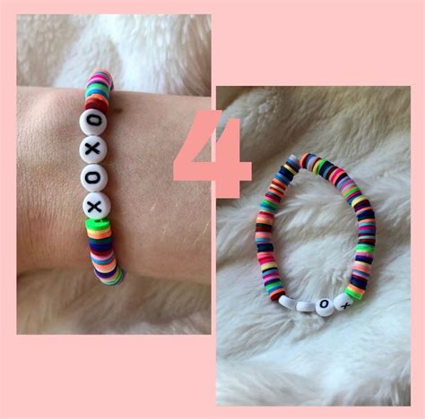 Flat Bead Clay Bead Bracelet VSCO Preppy Aesthetic Colorful Etsy