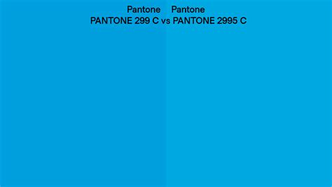 Pantone 299 C vs PANTONE 2995 C side by side comparison