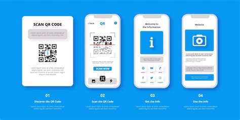 Premium Vector Steps In Qr Code Scanning Illustrated