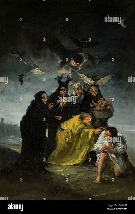 Witches' Sabbath by Francisco Goya Stock Photo - Alamy