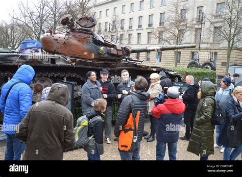 Berlin Deutschland Februar Russischer Panzer Zerst Rt