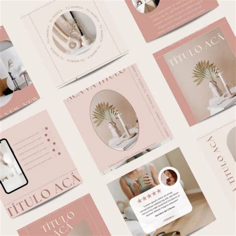 PLANTILLAS PARA INSTAGRAM EDITABLES EN CANVA Rose