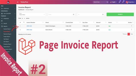 Create Page Invoice Reports In HR Laravel 8 System Management YouTube