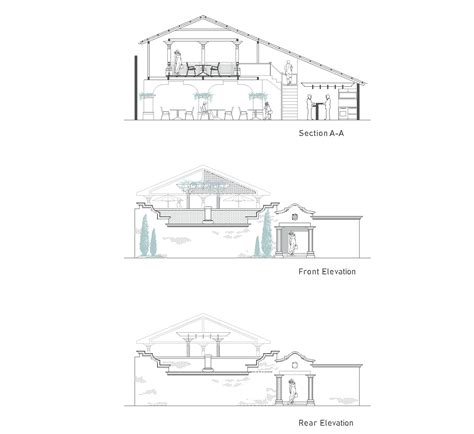 Ristorante Con Terrazza E Veranda DWG Progetto CAD Scarica