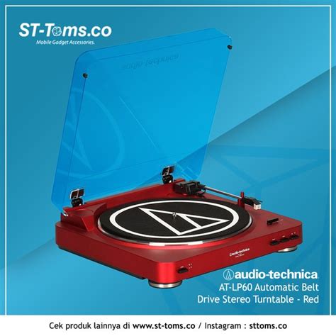 Jual Audio Technica At Lp Automatic Belt Drive Stereo Turntable Red