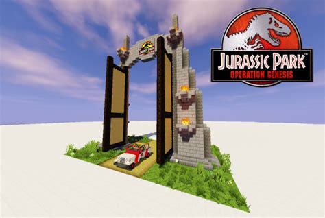 The Jurassic Park Gate Schematic Minecraft Map