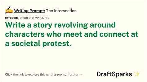 Writing Prompt The Intersection • Draftsparks