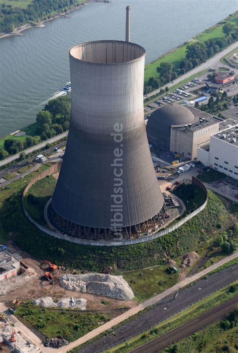 Mülheim Kärlich von oben Reaktorblock und Anlagen des ehemaligen AKW