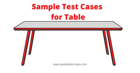 write test cases  table