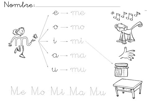 La Clase De 3 Años B Fichas De Refuerzo Letra M