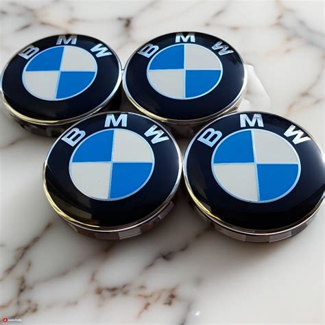 4x BMW Alloy Wheel Centre Caps 68mm M Sport Glass Cement 45 OFF