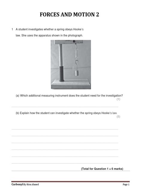 Forces, Movement, Shape and Momentum 1 QP 2 | PDF | Force | Kinetic Energy