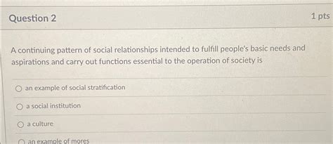 Solved Question Ptsa Continuing Pattern Of Social Chegg