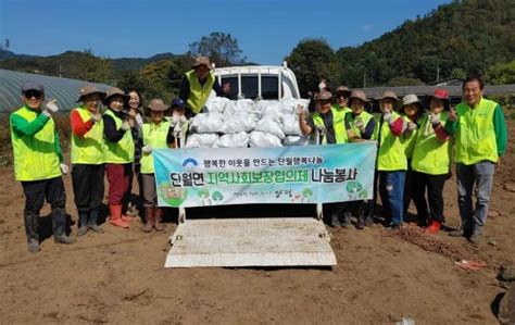 양평군 단월면 지역사회보장협의체 고구마 수확·나눔 봉사 실시