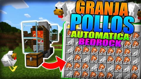 Granja De Pollos Automatica Para Minecraft Bedrock Youtube