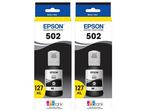 Used EPSON 502 EcoTank Genuine Ink Ultra High Capacity Bottle Black