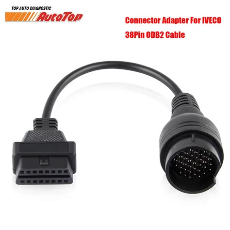 For IVECO 38 Pin ODB OBD2 Diagnostic Cable Adapter To 16Pin OBDII