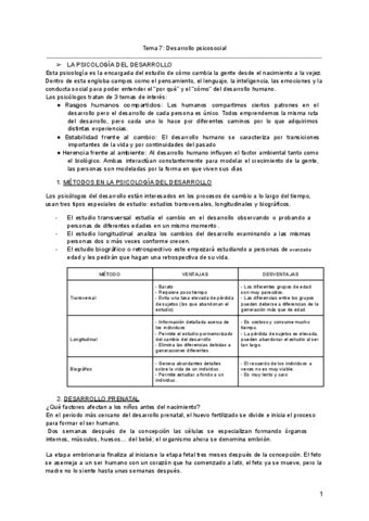 Tema 7 Desarrollo Psicosocial Pdf