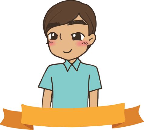 man badge vektor tecknad clipart kawaii illustratör konstverk 4717202