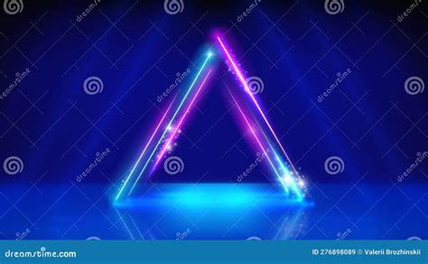 Neon Triangular Frame Led Triangle Arch Light Lines Glowing