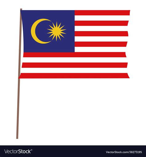 Malaysia flag design Royalty Free Vector Image