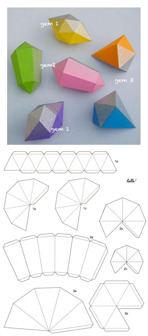 3d Paper Folding Templates - Origami