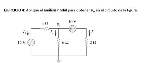 SOLVED EJERCICIO 4 Aplique el análisis nodal para obtener v0 en el