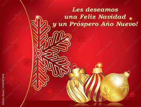 Les Deseamos Una Feliz Navidad Y Un Prospero Año Nuevo Tarjeta